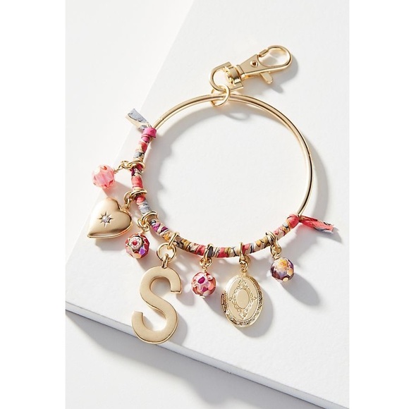NWT Anthropologie Charm Monogram Keychain N - Picture 6 of 9